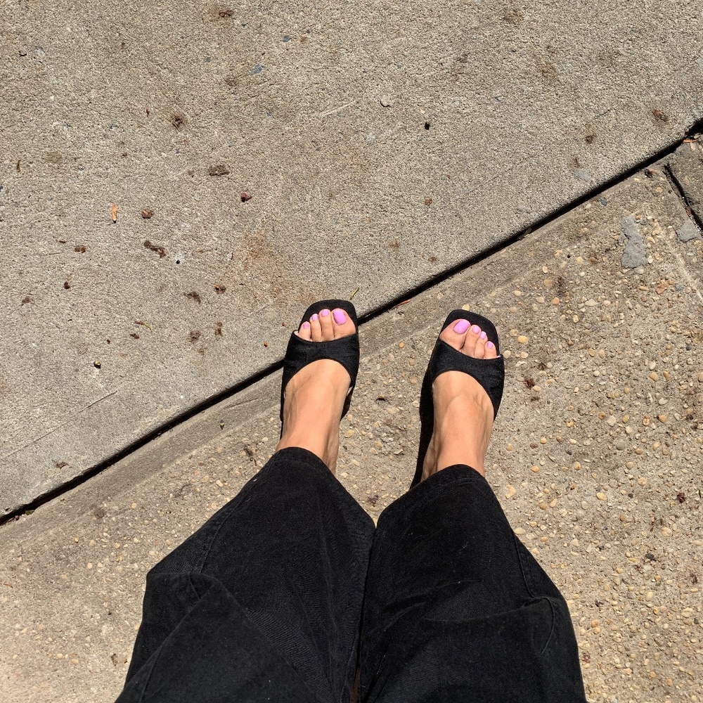 Vintage black sandals 37.5